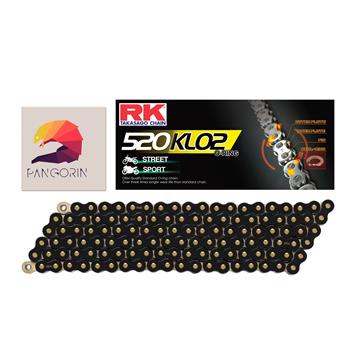 RK chain - Sên Rebel 500 - 520 KLO2 O-ring - Màu Vàng Đen (Black/Gold)