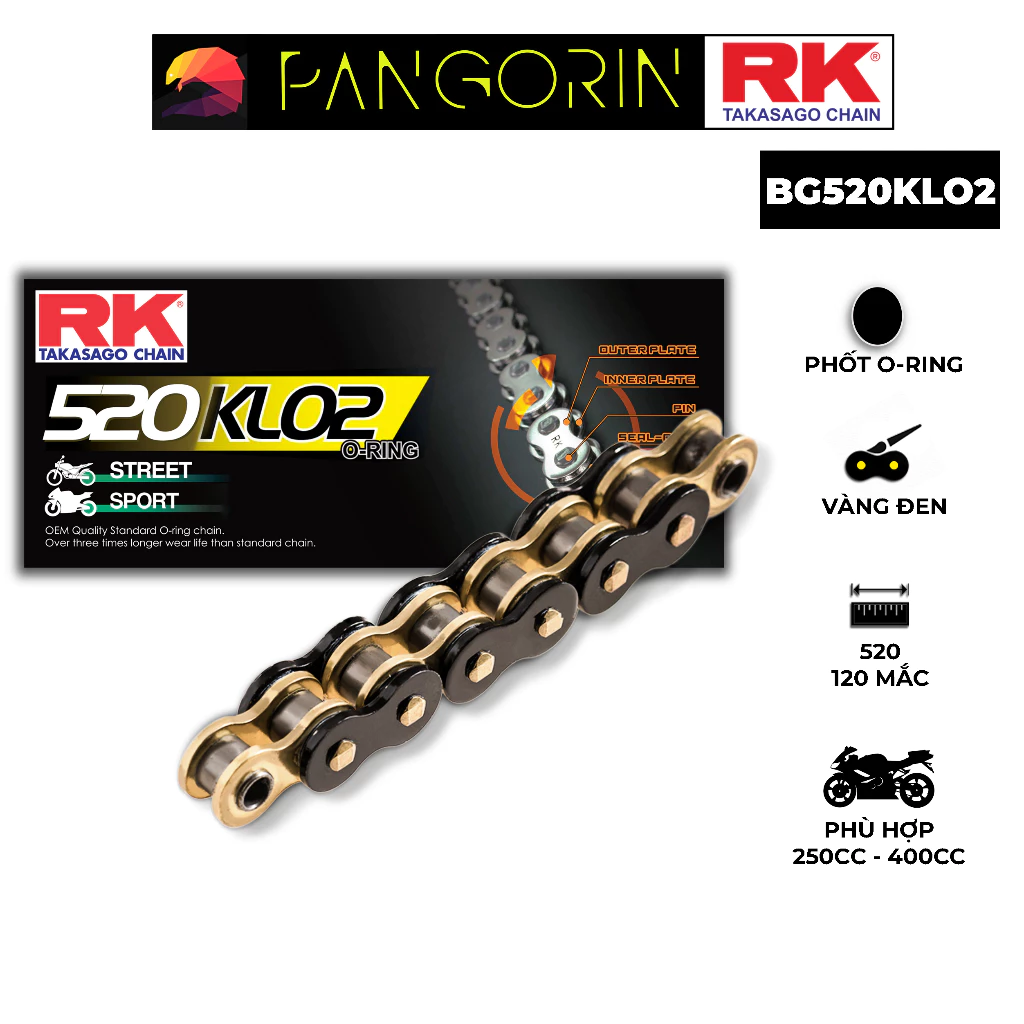 RK 520 KLO2 – Sức mạnh bền bỉ, phong cách vàng đen