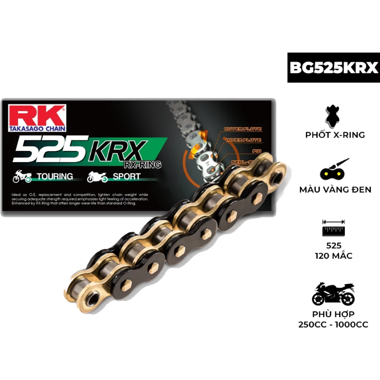 SÊN 520KRX Vàng Xám (Gold Silver) - 525KRX Vàng Đen (Black Gold)