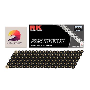 [RK chain - Sên Royal Enfield Himalayan - 525 MAX X X-ring - Màu Vàng Đen (Black/Gold)]