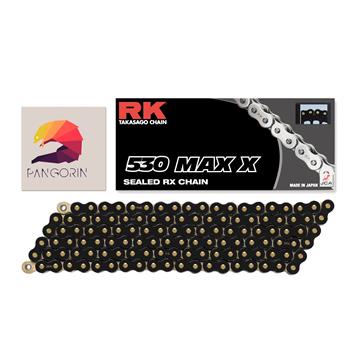 RK chain - Sên GSX-R1000 (2009-2016) - 530 MAX X X-ring - Màu Vàng Đen (Black/Gold)