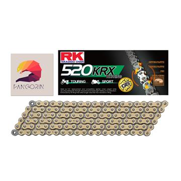 RK chain - Sên BMW G310R - 520 KRX X-ring - Màu Vàng Xám (Gold/Steel)