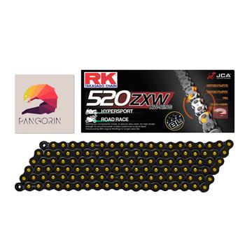 RK chain - Sên RC 390 - 520 ZXW phốt cao su XW-ring Màu Đen Vàng